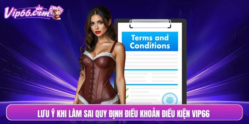 Lưu ý khi làm sai quy định điều khoản điều kiện VIP66
